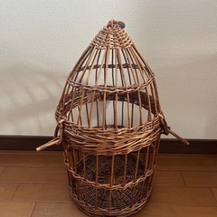 ラタン  鳥かご風  小物入れ
