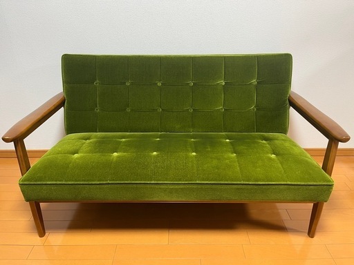 【2人用ソファ】カリモク60 　モケットグリーン