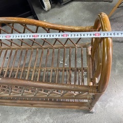 昭和レトロ 籐 ラタン 2段ラック 棚　飾り棚 プランター レトロ ビンテージ
の画像
