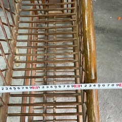 昭和レトロ 籐 ラタン 2段ラック 棚　飾り棚 プランター レトロ ビンテージ
の画像