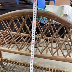 昭和レトロ 籐 ラタン 2段ラック 棚　飾り棚 プランター レトロ ビンテージ
の画像