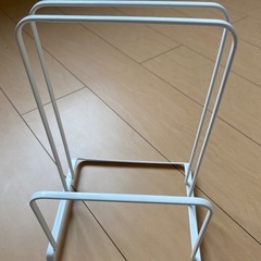 Plate珪藻土バスマット&体重計スタンド 山崎実業 ホワイト