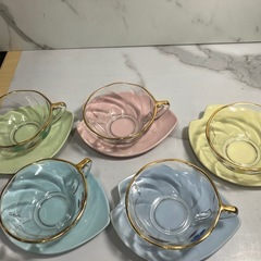 ☆値下げ☆2505-742 桂由美 カップ&ソーサー５客&スプーン5本 バラ売り不可 中古の画像