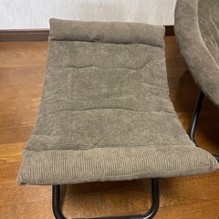 アデペシュ　2way フォールディングチェア　3点セット　オットマン　クッションの画像