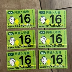 戸越銀座温泉　回数券6枚セット