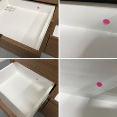 ニトリ キッチンボード エトナ 幅90 ダークブラウン レンジ台 フルスライドレール 食器棚 単身 カップル 中古家具 店頭引取歓迎 R9563の画像
