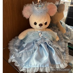 ♥️【タカラトミーアーツ🌟ガーリーベア】  シンデレラコスチューム  お着替えドレス  ぬいぐるみセット の画像