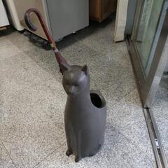 ★ 傘たて ねこ ネコ 陶器 スリム シンプル かさたて 猫の画像