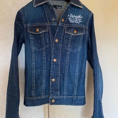 レアVAROSHデニムジーンズジャケットライダース刺繍スリムバイカー☆vanquishクラッシュダメージグランジタイトカバーオールトラッカーの画像