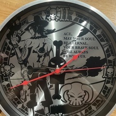 onepiece エース フルメタル ウォールクロック 掛け時計の画像