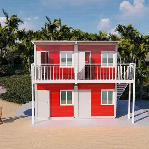 現地組立式4連棟事務所 プレハブ・ユニットハウス セルフ型コンテナ メーカー製スーパーハウス 事務所倉庫 仮設住宅 工事用ハウス