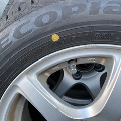 175/65R14 14インチホイール付きタイヤバリ溝の画像