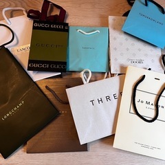 ショップ袋セット GUCCI LONGCHAMP BVLGARI など