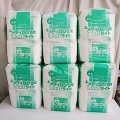 未開封品 大人向け 紙おむつ 120枚 下着感覚 薄型 パンツタイプ メディパンツ ライト Mサイズ 20枚入り×6袋/ウエストヒップ 55～90㎝/弱酸性の画像