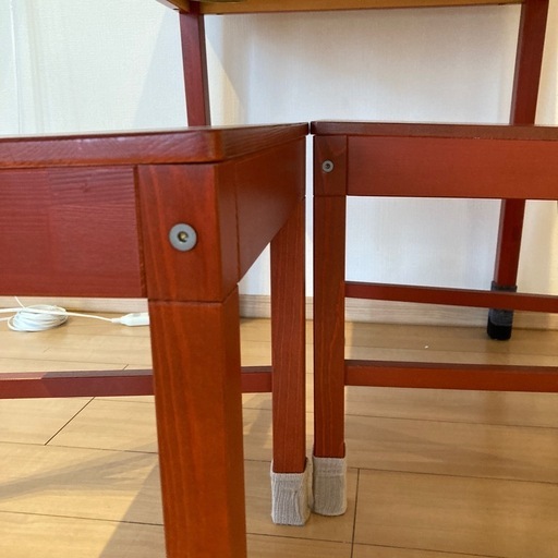 【期間限定】IKEA 木製　ダイニングテーブル IKEA 赤い木製ダイニングテーブルセット