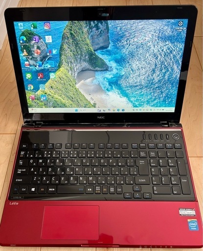 NEC - 最終値下げ！年賀状作成に上質ラズベリーレッドのNECノートパソコン/Corei5 No41020 赤色 windows11 Corei7-3632QM SSD 512GB メモリ16G NEC