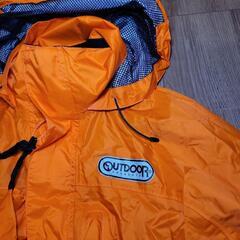 OUTDOOR オレンジ レインスーツ 上下セット アウトドアプロダクツ 山登りの画像