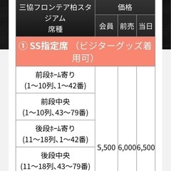 【お取引完了】SS 5列5/31(土)柏レイソルvsヴィッセル神戸 チケット2枚の画像