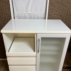 定価約¥25,000-ニトリ 食器棚 キッチンボード キュリー2 幅88cmの画像