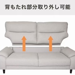 ニトリ 2人掛け布張りソファ(MK02 KD MO)の画像