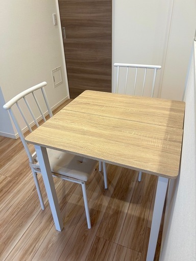 ★ジモティ割あり★  ダイニングセット2人掛け ナチュラル木目 W140×D77×H75.5 クリーニング済み TC5149 ☆ジモティ割あり☆ ダイニングセット2人掛け ナチュラル木目 W140×D77