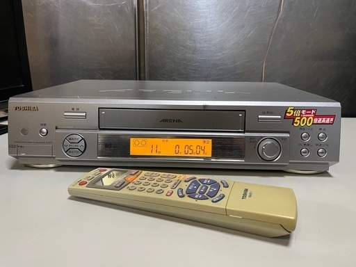 東芝 TOSHIBA ARENA VHS ビデオデッキ A-B11 倍速再生 リモコン