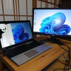 ノートパソコン(ジャンク)とモニター