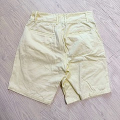 お話中★　黄色　ハーフパンツ　ショートパンツ　コットン100% メンズ　M 黄色　イエロー　春夏物の画像
