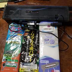 水槽用品　GEXデュアルクリーン600 他フィルターとマット