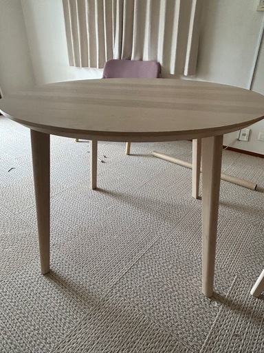 美品 IKEA LISABO 円形 丸 テーブル ダイニング チェア 2脚セット 23年IKEA LISABO リーサボー イケア 円形 丸 テーブル