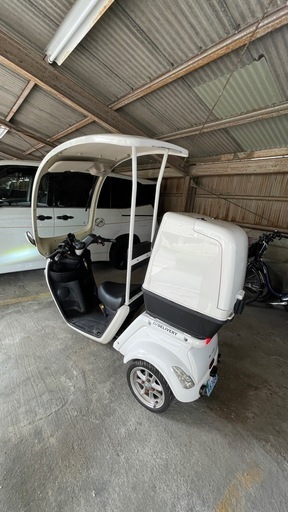 お値引きしました！【電動バイク】BLAZE EVデリバリー（ホワイト・ルーフ付き）走行距離3,336km／引き取り限定