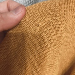 マスタード色のロングニットカーディガン☆の画像