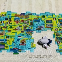 ANA 飛行機　パズルレール おもちゃ　知育玩具