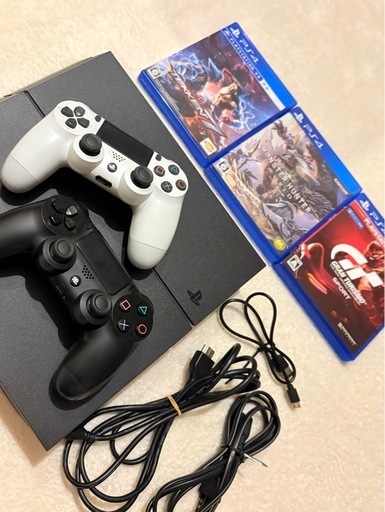 PS4本体  カセット3個 コントローラー２つ PlayStation 4 コントローラ2個 カセット3個