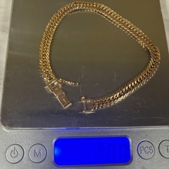 喜平 ブレスレット K18 トリプル 8面 19cm 造幣局検定...