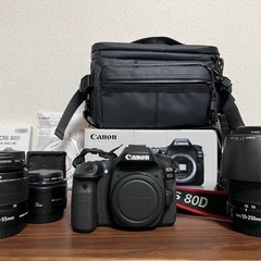 Canon一眼レフカメラ　EOS80D レンズ・付属品セット