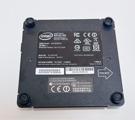 Intel NUC6 Core i3 8GB 240GB + JBL エクストリーム AC アダプター