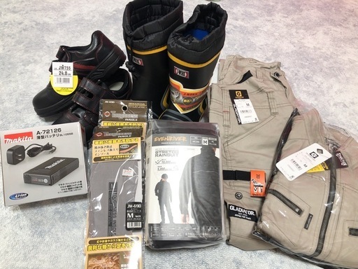 作業着、靴、バッテリーセット  ほぼ未使用品✨️バラ売り可