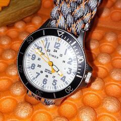 TIMEX ダイバーに 手編み オリジナル パラコート ベルト付きの画像