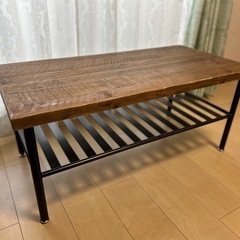 本日5/26.0時取下げ‼️うんこちゃん家具 元値3万 ヴィンテージ風木製ローテーブルの画像