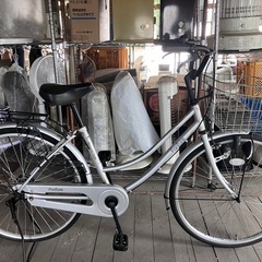 ママチャリ26インチシルバー