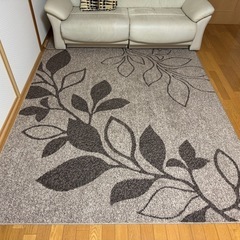 美品 カーペット ブラウン ナチュラル リビング用 185x240cm