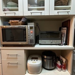 【急募】食器棚 ホワイト レンジボード