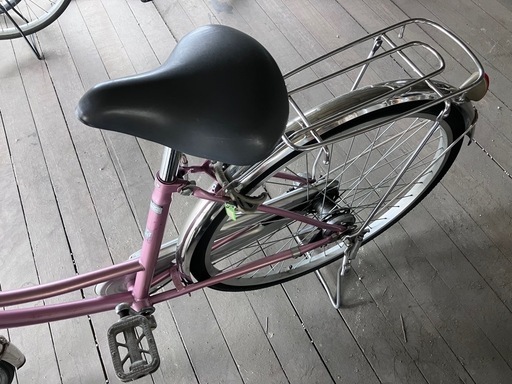 商談中】ママチャリ26インチメタリックピンク