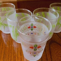 昭和レトロ コップ 5個セットの画像