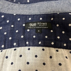 BEAMS HEART ドット柄 長袖シャツ Sサイズの画像