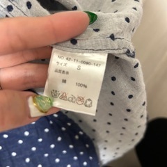 BEAMS HEART ドット柄 長袖シャツ Sサイズの画像