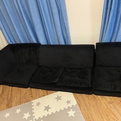 ローソファー　黒　1〜4人掛け