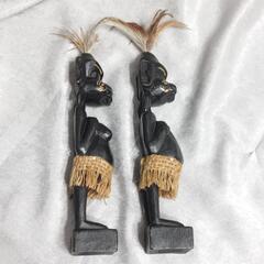 アジア雑貨 男の子･女の子ペア 置物の画像
