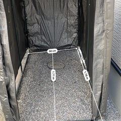 自転車置き場　物置　ガレージテントの画像